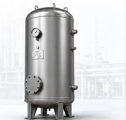 Premium industrial vertical air receiver tank for compressed air storage and pressure stability